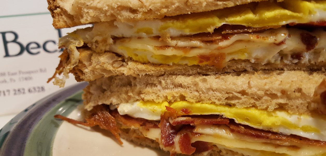 photo of bacon, egg, and cheese sandwich